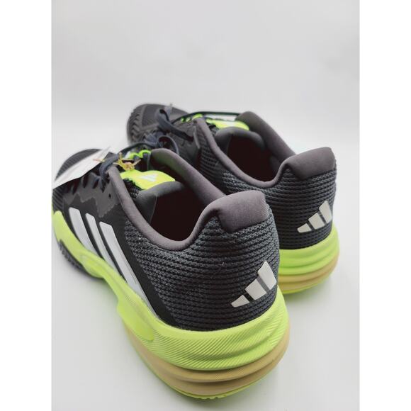 Men\'s Size 12 Adidas Tennis Shoes Barricade 13 Lace Up Black Lucid Lemon IH2559